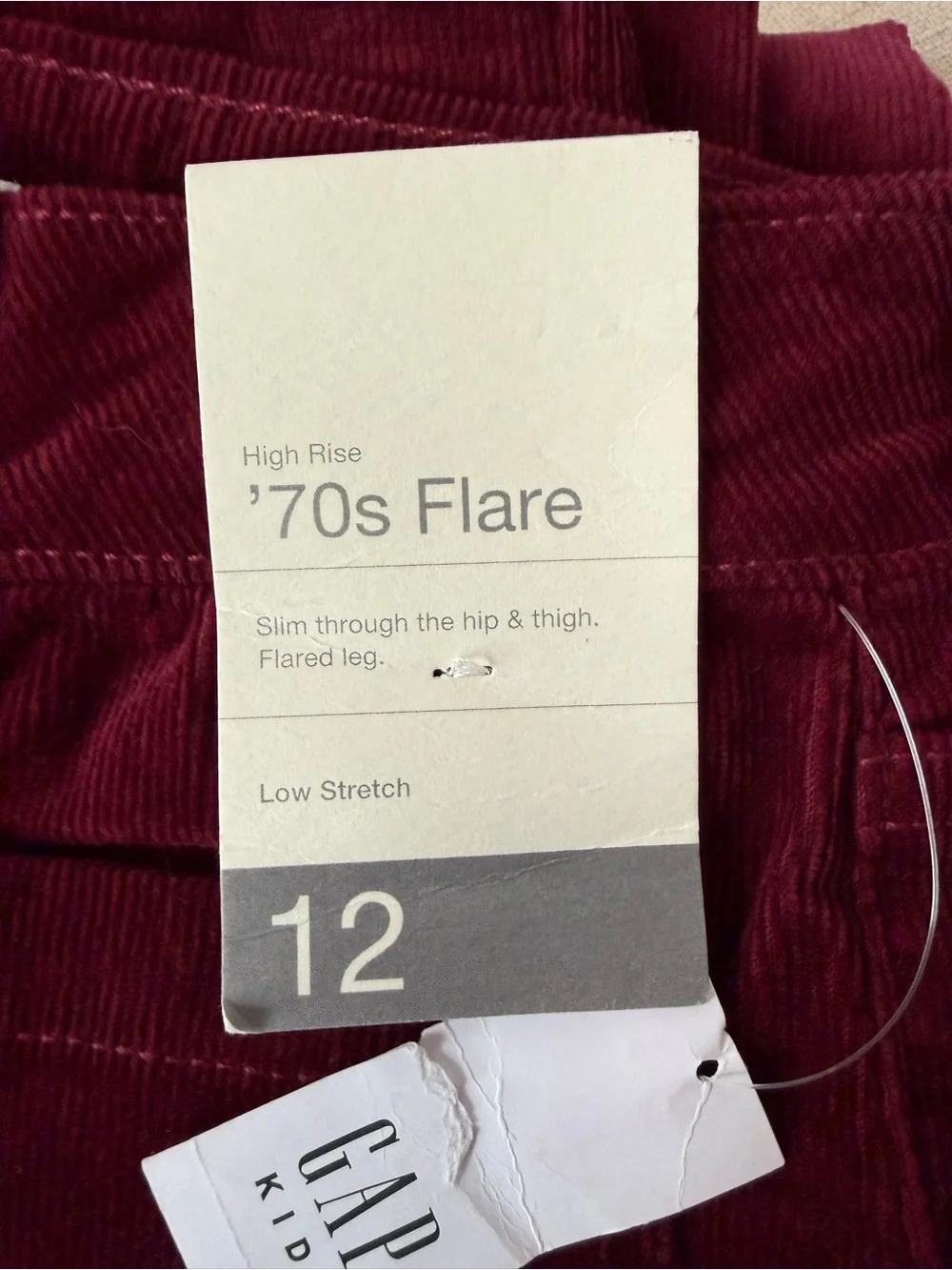 Gap Kids High Rise 70’s Flare size 12